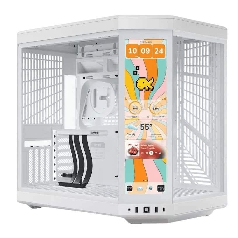 Hyte Y70 Touch Infinite Snow White Modern Aesthetic Case - White/White Mid-Tower ATX size 1 Hyte Y70 Touch Infinite Snow White Modern Aesthetic Case - White/White Mid-Tower ATX size