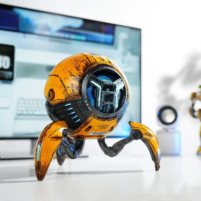 GravaStar Mars Pro Sci-fi Bluetooth Speaker - War Damaged Yellow 6 GravaStar Mars Pro Sci-fi Bluetooth Speaker - War Damaged Yellow - Ảnh 6