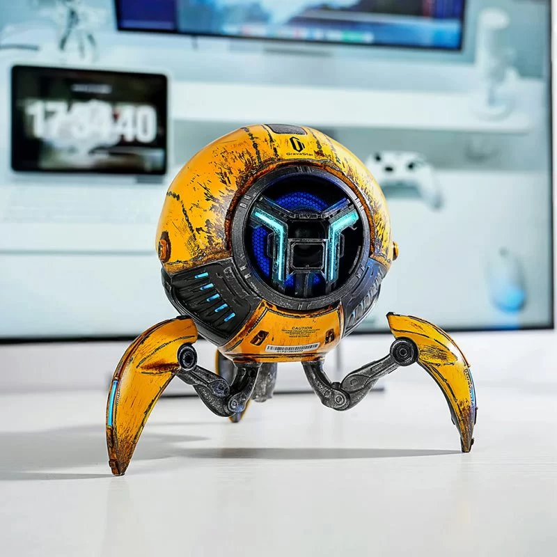 GravaStar Mars Pro Sci-fi Bluetooth Speaker - War Damaged Yellow 5 GravaStar Mars Pro Sci-fi Bluetooth Speaker - War Damaged Yellow - Ảnh 5