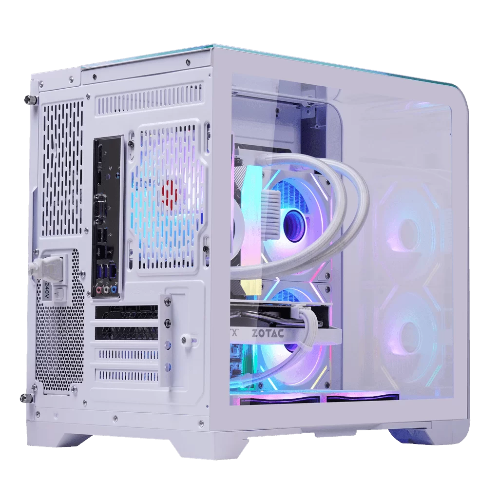 MIK BARBATOS M White - M-ATX, CURVED GLASS with display screen Case 4 MIK BARBATOS M White - M-ATX, CURVED GLASS with display screen Case - Ảnh 4