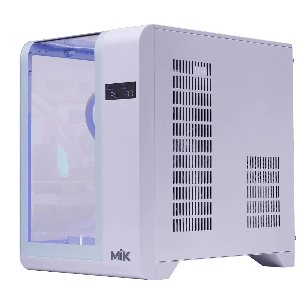 MIK BARBATOS M White - M-ATX, CURVED GLASS with display screen Case 3 MIK BARBATOS M White - M-ATX, CURVED GLASS with display screen Case - Ảnh 3
