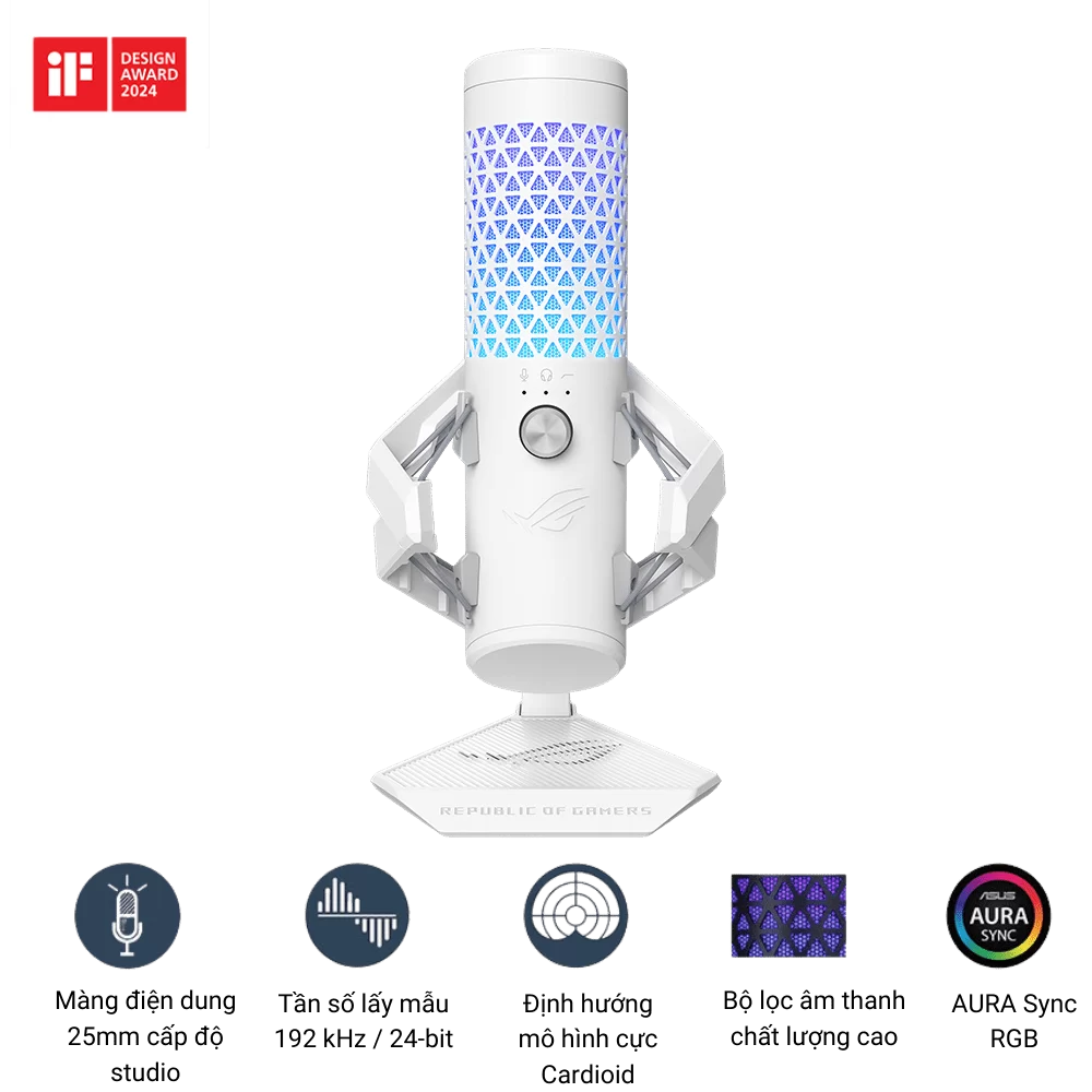 Microphone ASUS ROG Carnyx MoonLight White USB Gaming Microphone 1 Microphone ASUS ROG Carnyx MoonLight White USB Gaming Microphone