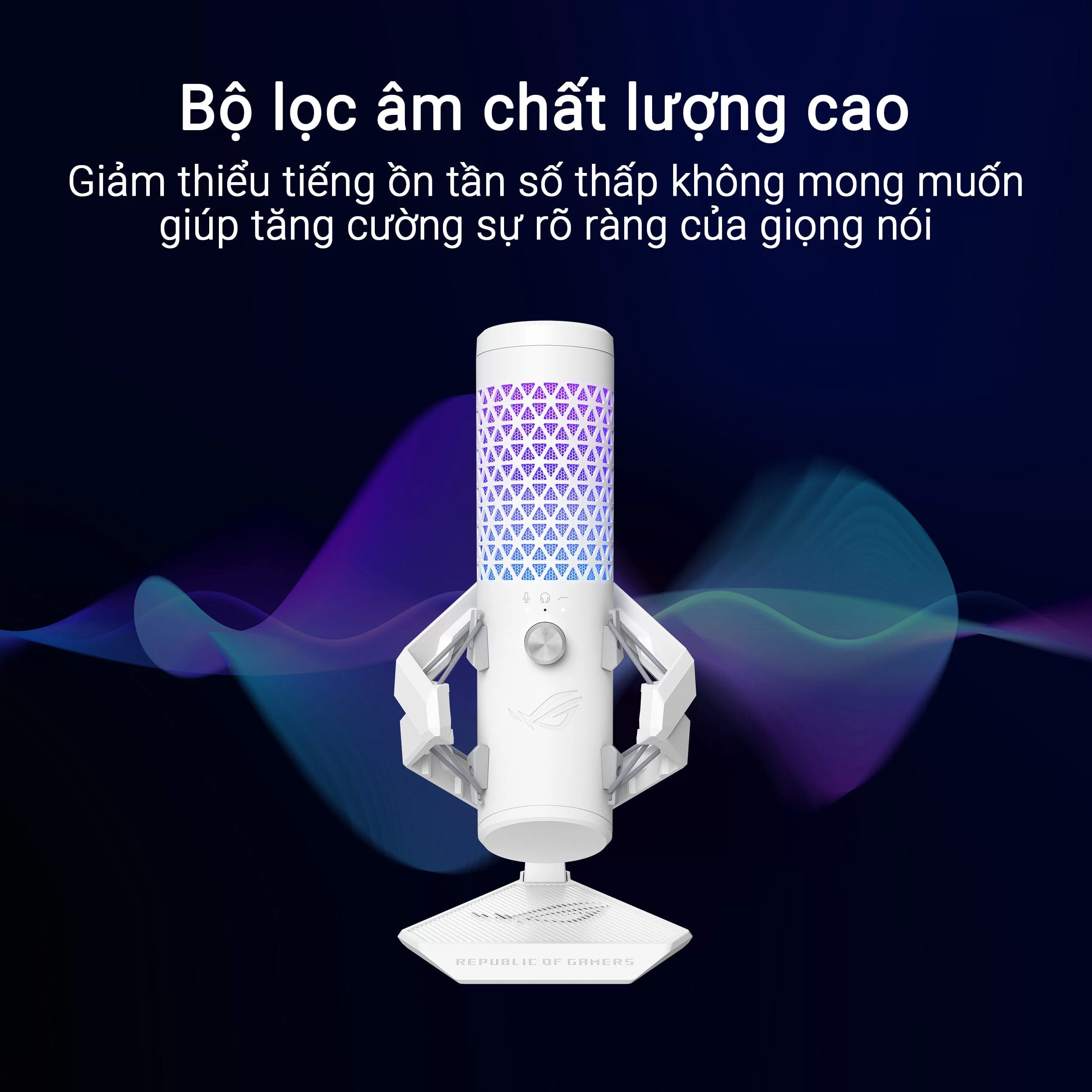 Microphone ASUS ROG Carnyx MoonLight White USB Gaming Microphone 7 Microphone ASUS ROG Carnyx MoonLight White USB Gaming Microphone - Ảnh 7