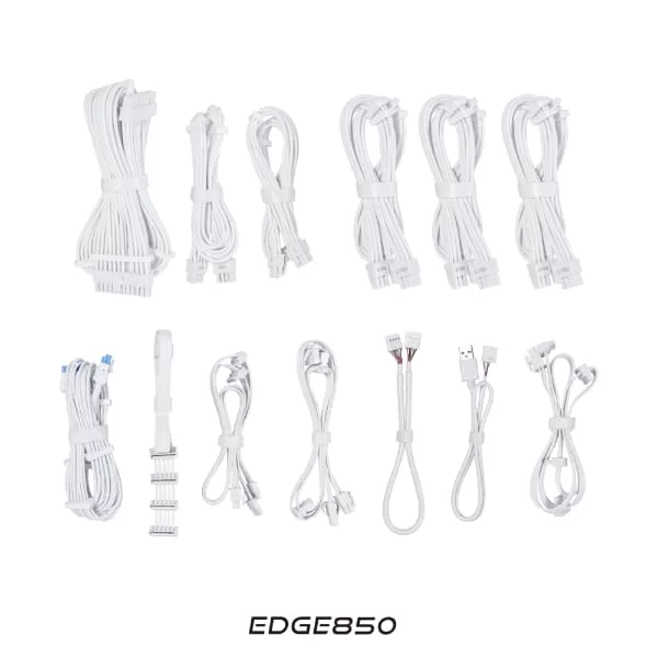 Lian Li Edge Series EG850 White PSU - 850W ATX12V v3.1, 80 Plus Platinum, Full Modular 6 Lian Li Edge Series EG850 White PSU - 850W ATX12V v3.1, 80 Plus Platinum, Full Modular - Ảnh 6