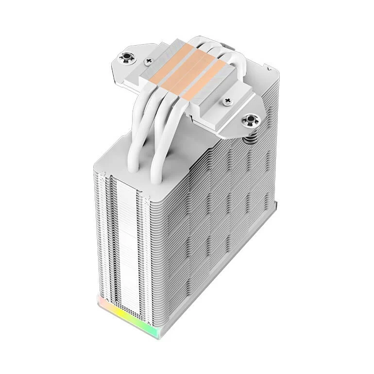 Deepcool AK400 DIGITAL WH CPU Air Cooler - White, 4 heatpipes, ARGB LED strips, 1x 120mm FK120 PWM fan, Intel LGA 1700/AMD AM5 Support 6 Deepcool AK400 DIGITAL WH CPU Air Cooler - White, 4 heatpipes, ARGB LED strips, 1x 120mm FK120 PWM fan, Intel LGA 1700/AMD AM5 Support - Ảnh 6