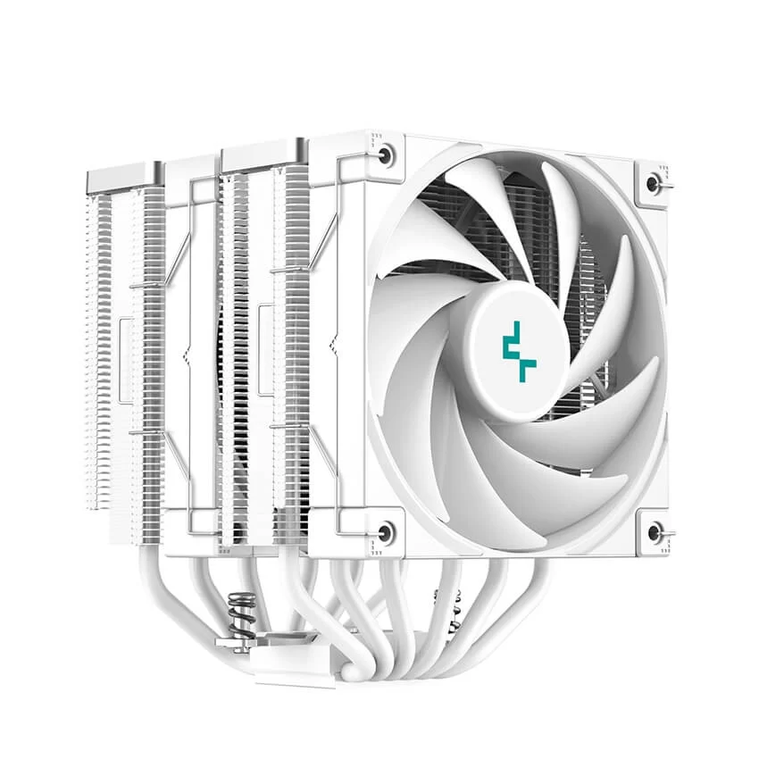 Deepcool AK620 WH High Performance Dual Tower CPU Air Cooler - White, 6 heatpipes, 2x 120mm FDB fans, Intel LGA 1700/AMD AM5 Support 3 Deepcool AK620 WH High Performance Dual Tower CPU Air Cooler - White, 6 heatpipes, 2x 120mm FDB fans, Intel LGA 1700/AMD AM5 Support - Ảnh 3