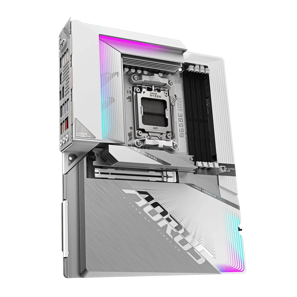 GIGABYTE B650E AORUS STEALTH ICE Mainboard 3 GIGABYTE B650E AORUS STEALTH ICE Mainboard - Ảnh 3