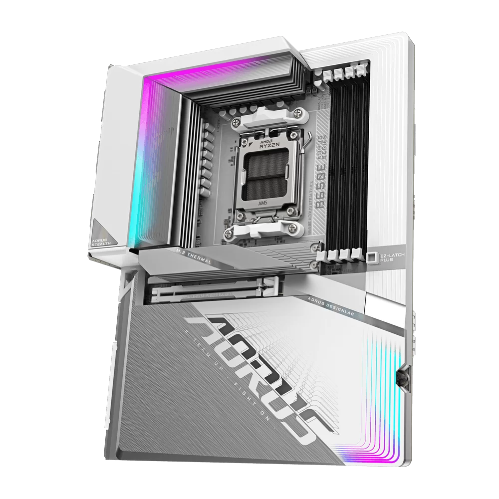 GIGABYTE B650E AORUS STEALTH ICE Mainboard 4 GIGABYTE B650E AORUS STEALTH ICE Mainboard - Ảnh 4