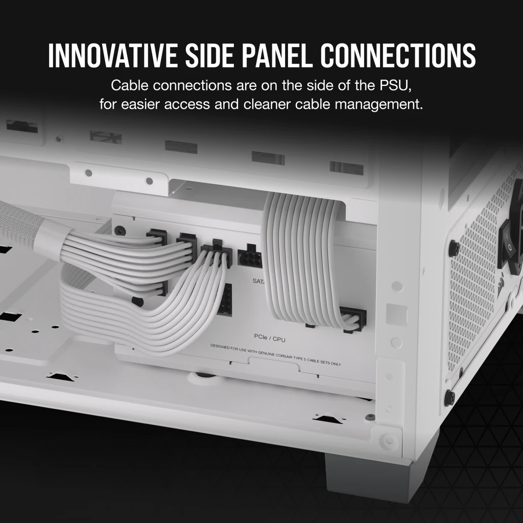 CORSAIR RMx Series RM750x SHIFT WHITE PSU - 750W, 80 Plus Gold, side cable interface, full modular 9 CORSAIR RMx Series RM750x SHIFT WHITE PSU - 750W, 80 Plus Gold, side cable interface, full modular - Ảnh 9
