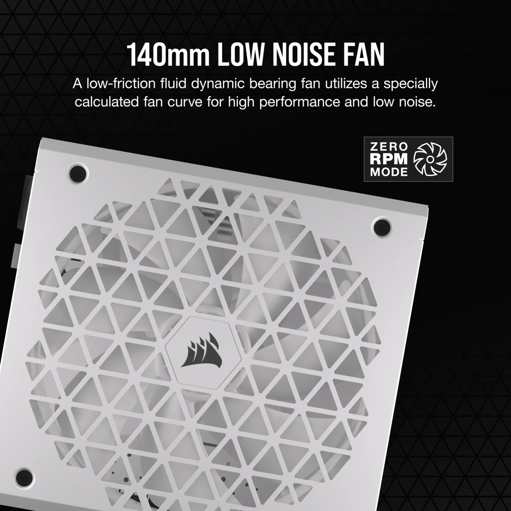 CORSAIR RMx Series RM1200x SHIFT WHITE PSU - 1200W, 80 Plus Gold, side cable interface, full modular 10 CORSAIR RMx Series RM1200x SHIFT WHITE PSU - 1200W, 80 Plus Gold, side cable interface, full modular - Ảnh 10