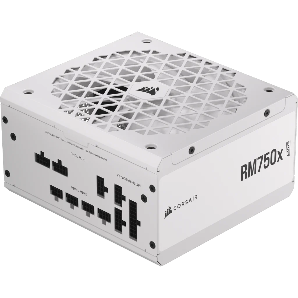 CORSAIR RMx Series RM750x SHIFT WHITE PSU - 750W, 80 Plus Gold, side cable interface, full modular 1 CORSAIR RMx Series RM750x SHIFT WHITE PSU - 750W, 80 Plus Gold, side cable interface, full modular