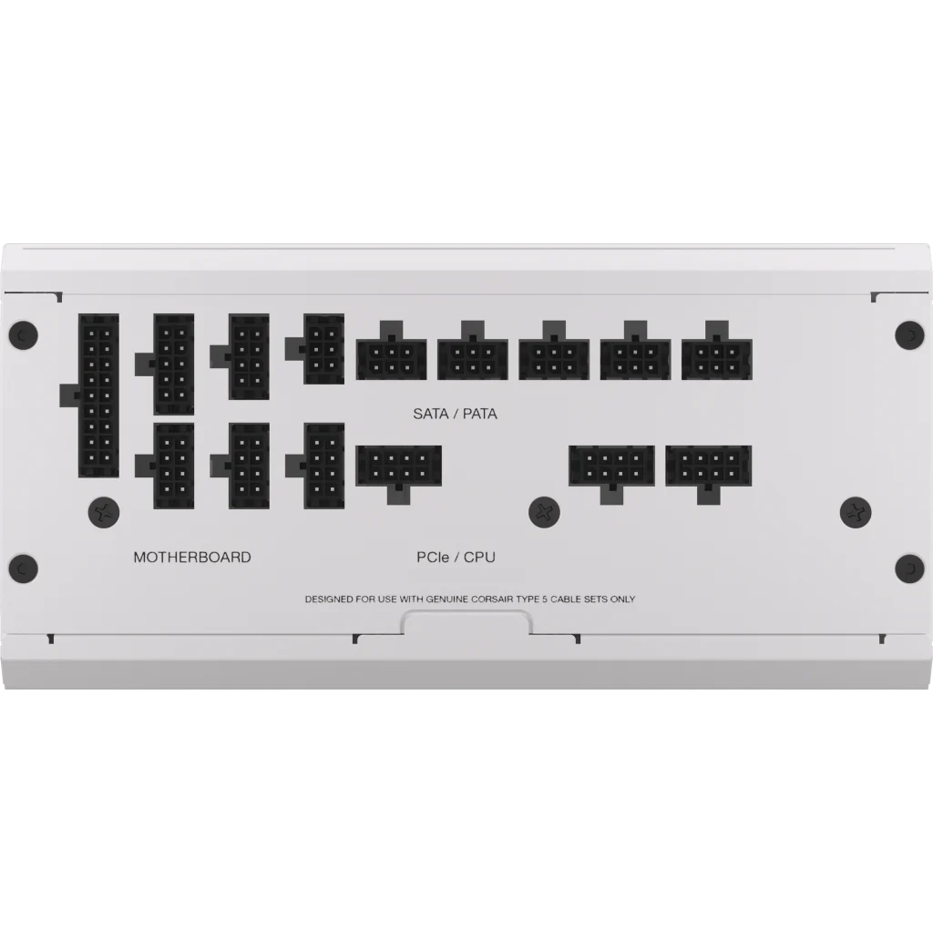 CORSAIR RMx Series RM1000x SHIFT WHITE PSU - 1000W, 80 Plus Gold, side cable interface, full modular 5 CORSAIR RMx Series RM1000x SHIFT WHITE PSU - 1000W, 80 Plus Gold, side cable interface, full modular - Ảnh 5