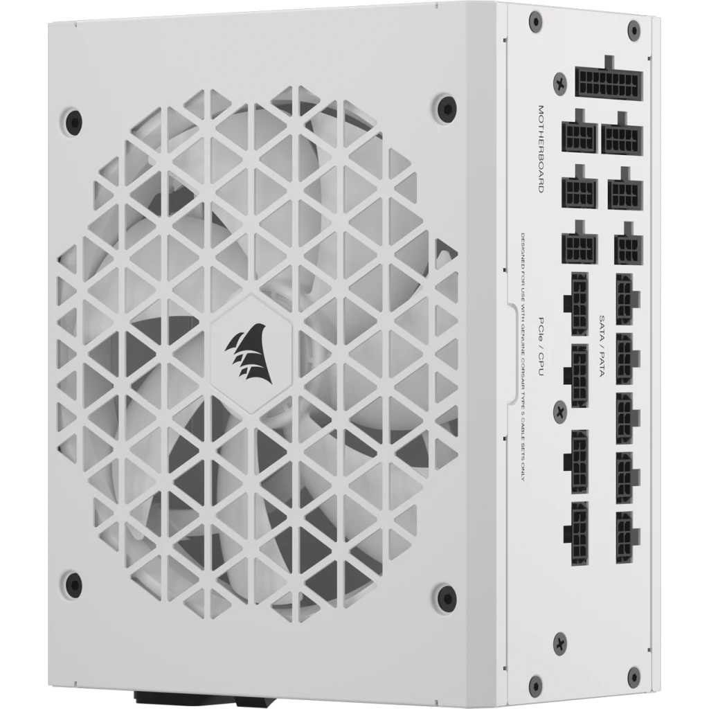 CORSAIR RMx Series RM1200x SHIFT WHITE PSU - 1200W, 80 Plus Gold, side cable interface, full modular 5 CORSAIR RMx Series RM1200x SHIFT WHITE PSU - 1200W, 80 Plus Gold, side cable interface, full modular - Ảnh 5