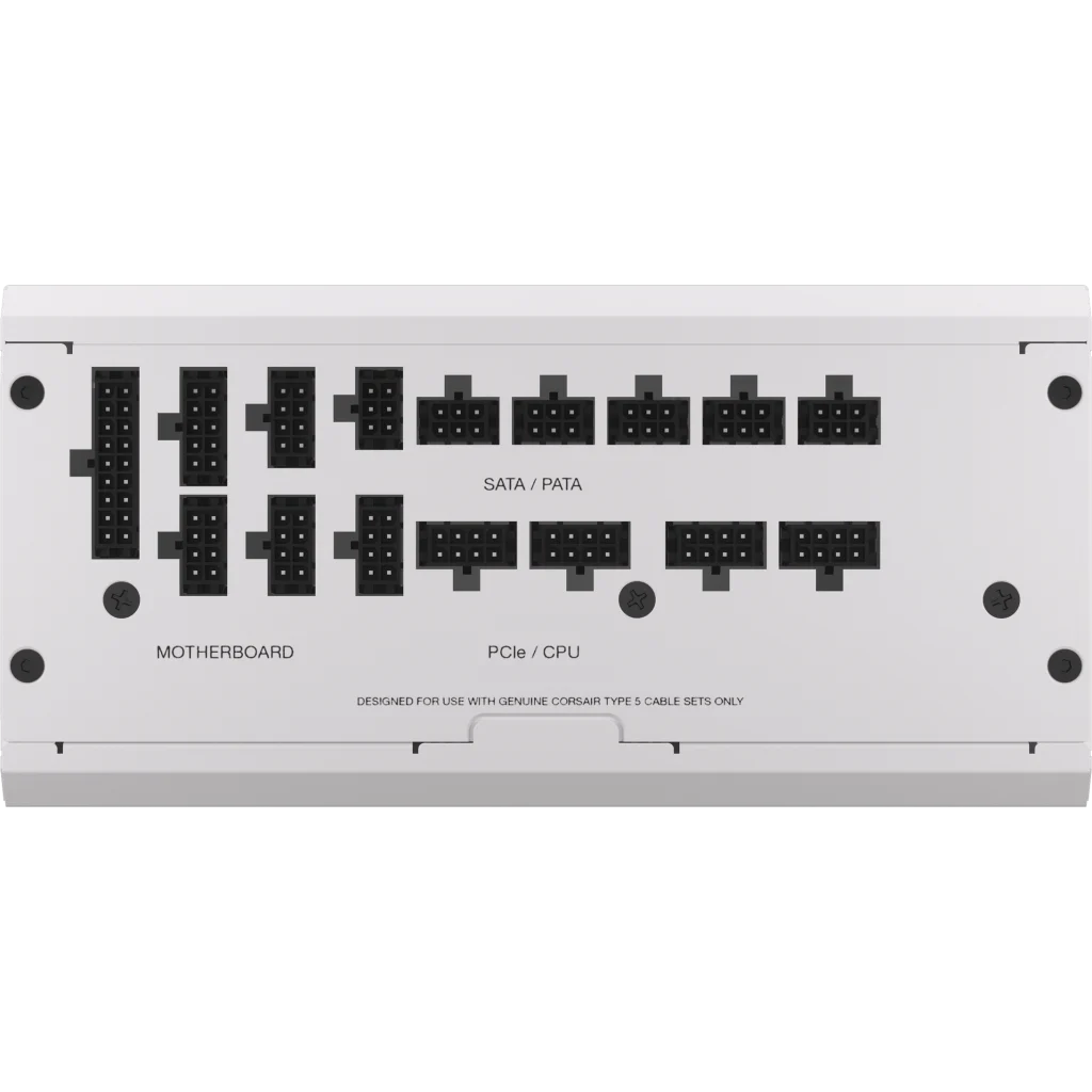 CORSAIR RMx Series RM1200x SHIFT WHITE PSU - 1200W, 80 Plus Gold, side cable interface, full modular 6 CORSAIR RMx Series RM1200x SHIFT WHITE PSU - 1200W, 80 Plus Gold, side cable interface, full modular - Ảnh 6