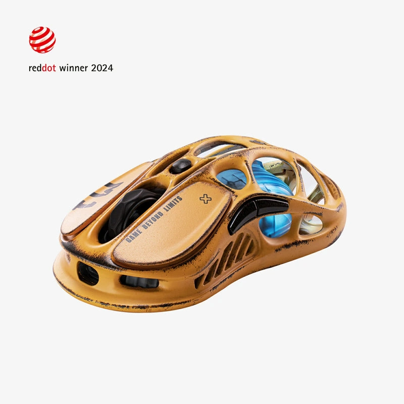 GravaStar Mercury M1 Pro Battle Worn Edition Wireless Gaming Mouse - Yellow 3 GravaStar Mercury M1 Pro Battle Worn Edition Wireless Gaming Mouse - Yellow - Ảnh 3
