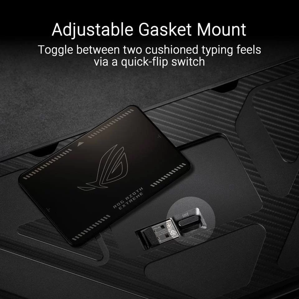 ASUS ROG Azoth Extreme Gaming Keyboard - NX Switch, 75 keys, Aluminum Case, 3 modes, Color OLED Touchscreen 6 ASUS ROG Azoth Extreme Gaming Keyboard - NX Switch, 75 keys, Aluminum Case, 3 modes, Color OLED Touchscreen - Ảnh 6