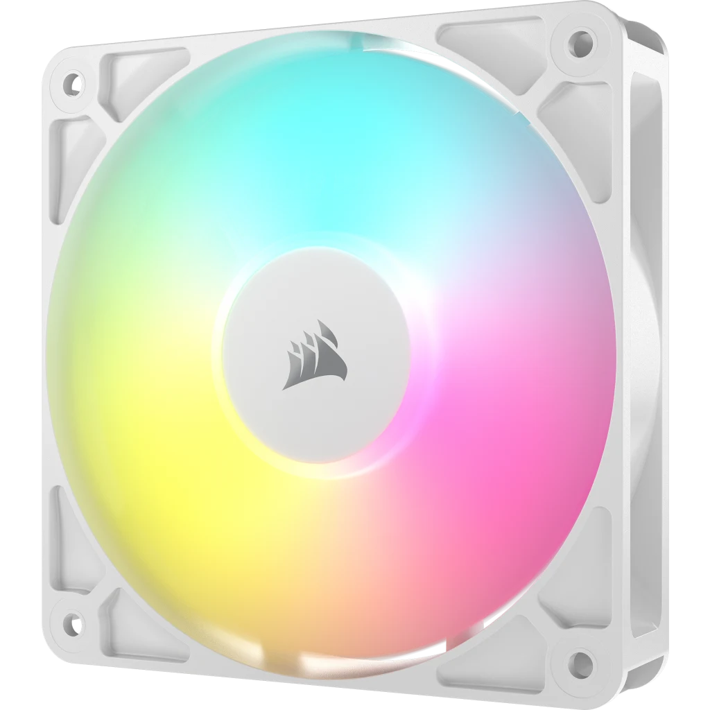 CORSAIR RS140 ARGB Dual Pack White (CO-9050187-WW) Fans - 2x 140mm 1700RPM Static Pressure RGB Fan, Daisy Chain 4 Pin PWM, +5V ARGB Connections 3 CORSAIR RS140 ARGB Dual Pack White (CO-9050187-WW) Fans - 2x 140mm 1700RPM Static Pressure RGB Fan, Daisy Chain 4 Pin PWM, +5V ARGB Connections - Ảnh 3
