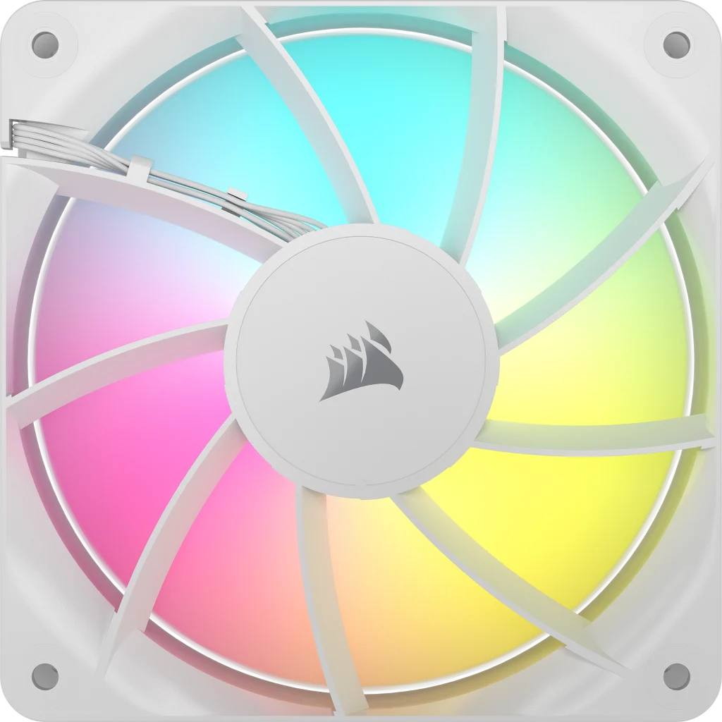 CORSAIR RS140 ARGB Dual Pack White (CO-9050187-WW) Fans - 2x 140mm 1700RPM Static Pressure RGB Fan, Daisy Chain 4 Pin PWM, +5V ARGB Connections 4 CORSAIR RS140 ARGB Dual Pack White (CO-9050187-WW) Fans - 2x 140mm 1700RPM Static Pressure RGB Fan, Daisy Chain 4 Pin PWM, +5V ARGB Connections - Ảnh 4