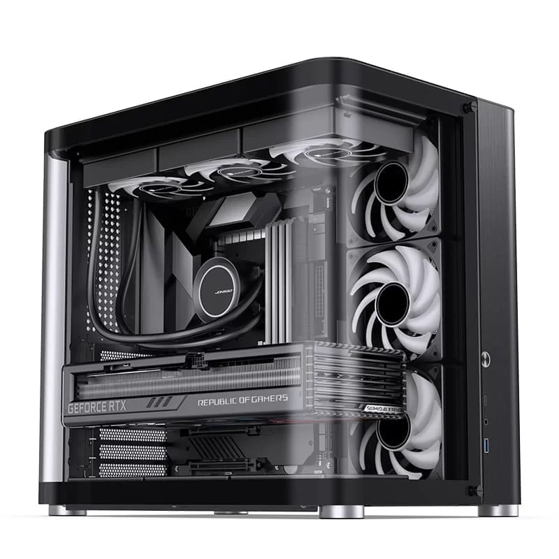 Jonsbo TK-2 Black Mid Tower Case - Hyperboloid Glass Design, Mid-Tower, Support BTF MB + 360 AIO 12 Jonsbo TK-2 Black Mid Tower Case - Hyperboloid Glass Design, Mid-Tower, Support BTF MB + 360 AIO - Ảnh 12