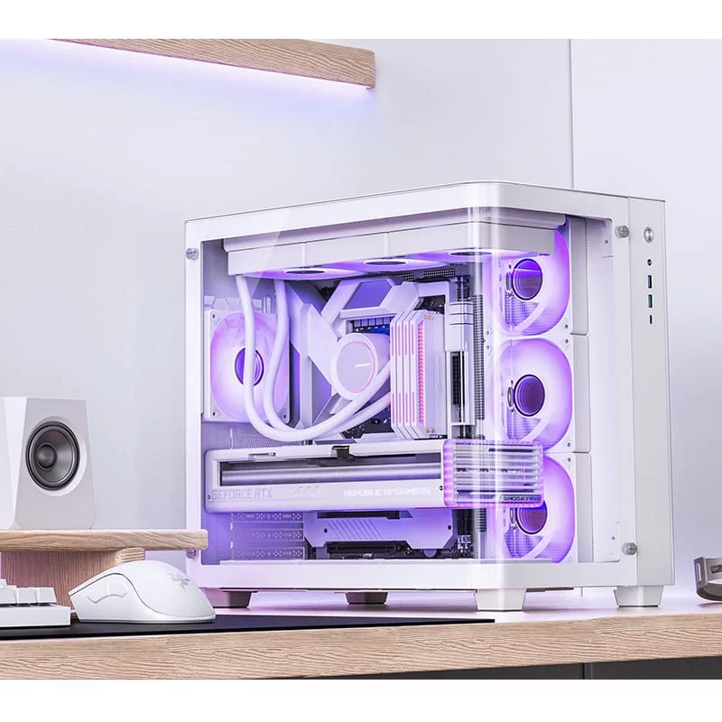 Jonsbo TK-3 White One-piece Curved Glass Mid-Tower Case - Support BTF MB, Dual 360 AIO 32 Jonsbo TK-3 White One-piece Curved Glass Mid-Tower Case - Support BTF MB, Dual 360 AIO - Ảnh 32
