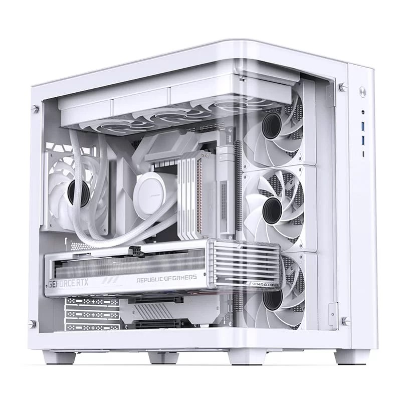 Jonsbo TK-3 White One-piece Curved Glass Mid-Tower Case - Support BTF MB, Dual 360 AIO 4 Jonsbo TK-3 White One-piece Curved Glass Mid-Tower Case - Support BTF MB, Dual 360 AIO - Ảnh 4