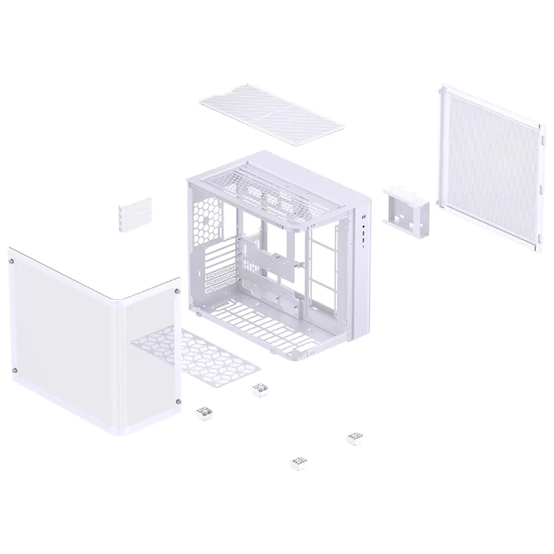 Jonsbo TK-3 White One-piece Curved Glass Mid-Tower Case - Support BTF MB, Dual 360 AIO 8 Jonsbo TK-3 White One-piece Curved Glass Mid-Tower Case - Support BTF MB, Dual 360 AIO - Ảnh 8