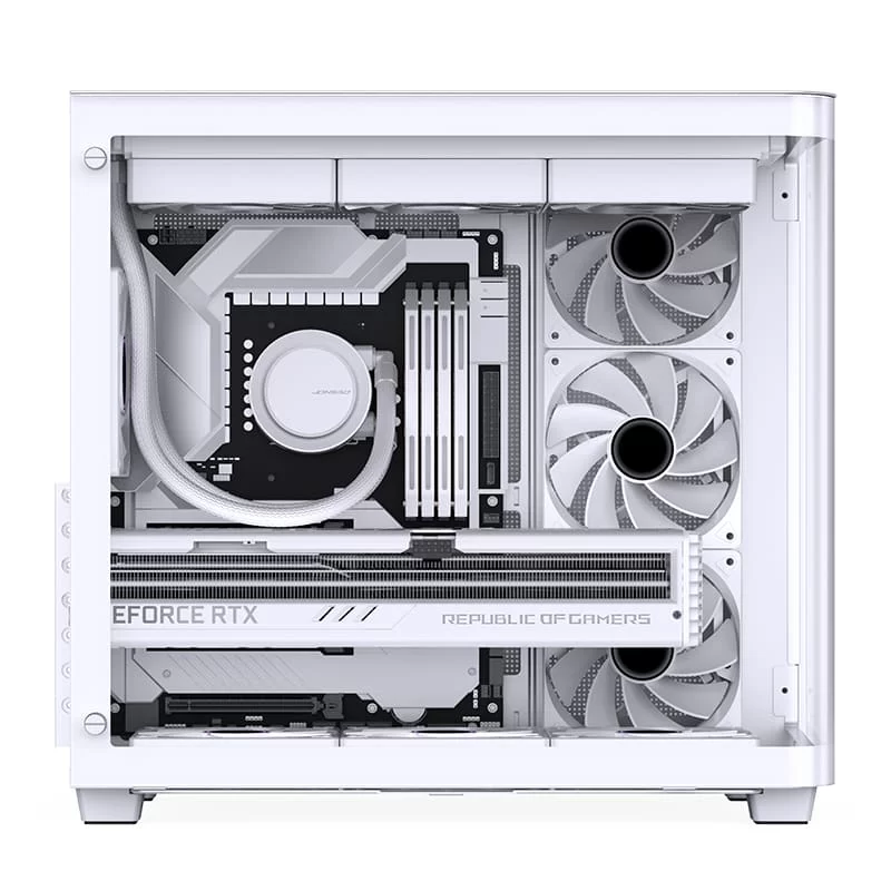 Jonsbo TK-3 White One-piece Curved Glass Mid-Tower Case - Support BTF MB, Dual 360 AIO 10 Jonsbo TK-3 White One-piece Curved Glass Mid-Tower Case - Support BTF MB, Dual 360 AIO - Ảnh 10