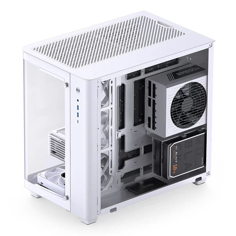 Jonsbo TK-3 White One-piece Curved Glass Mid-Tower Case - Support BTF MB, Dual 360 AIO 12 Jonsbo TK-3 White One-piece Curved Glass Mid-Tower Case - Support BTF MB, Dual 360 AIO - Ảnh 12
