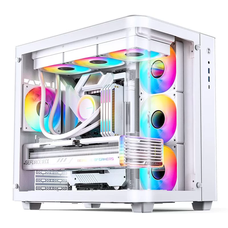 Jonsbo TK-3 White One-piece Curved Glass Mid-Tower Case - Support BTF MB, Dual 360 AIO 13 Jonsbo TK-3 White One-piece Curved Glass Mid-Tower Case - Support BTF MB, Dual 360 AIO - Ảnh 13