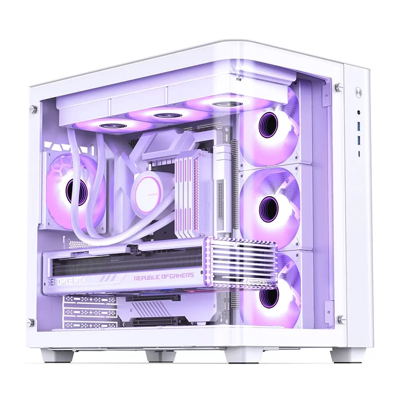 Jonsbo TK-3 White One-piece Curved Glass Mid-Tower Case - Support BTF MB, Dual 360 AIO 15 Jonsbo TK-3 White One-piece Curved Glass Mid-Tower Case - Support BTF MB, Dual 360 AIO - Ảnh 15