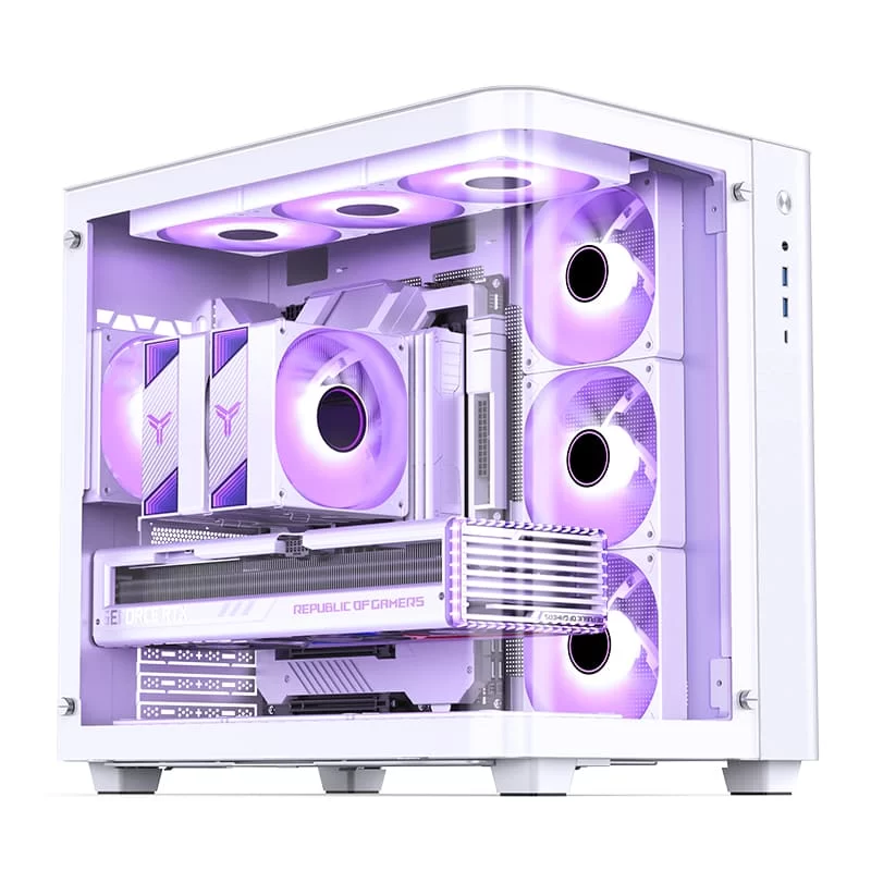 Jonsbo TK-3 White One-piece Curved Glass Mid-Tower Case - Support BTF MB, Dual 360 AIO 16 Jonsbo TK-3 White One-piece Curved Glass Mid-Tower Case - Support BTF MB, Dual 360 AIO - Ảnh 16