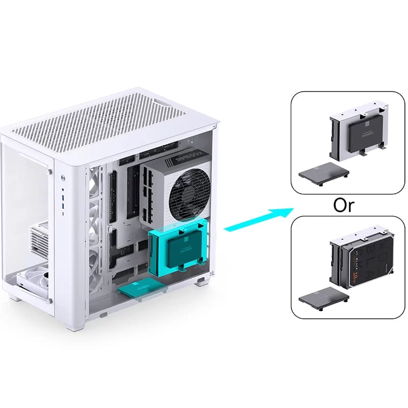 Jonsbo TK-3 White One-piece Curved Glass Mid-Tower Case - Support BTF MB, Dual 360 AIO 21 Jonsbo TK-3 White One-piece Curved Glass Mid-Tower Case - Support BTF MB, Dual 360 AIO - Ảnh 21