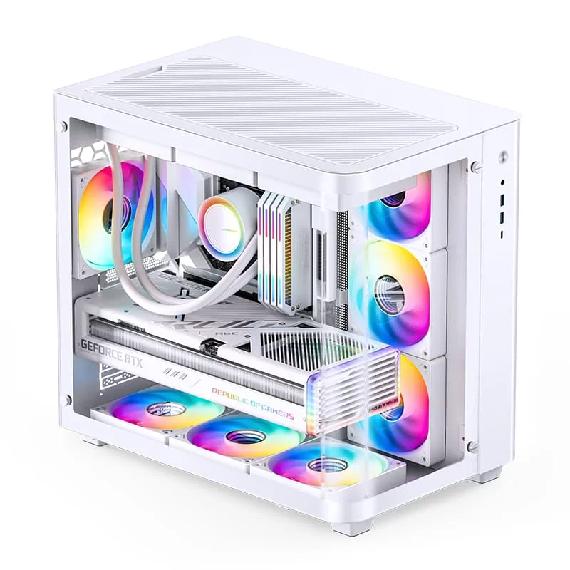 Jonsbo TK-3 White One-piece Curved Glass Mid-Tower Case - Support BTF MB, Dual 360 AIO 22 Jonsbo TK-3 White One-piece Curved Glass Mid-Tower Case - Support BTF MB, Dual 360 AIO - Ảnh 22