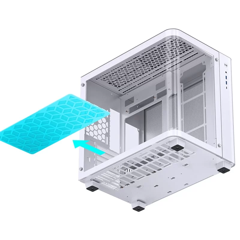 Jonsbo TK-3 White One-piece Curved Glass Mid-Tower Case - Support BTF MB, Dual 360 AIO 24 Jonsbo TK-3 White One-piece Curved Glass Mid-Tower Case - Support BTF MB, Dual 360 AIO - Ảnh 24