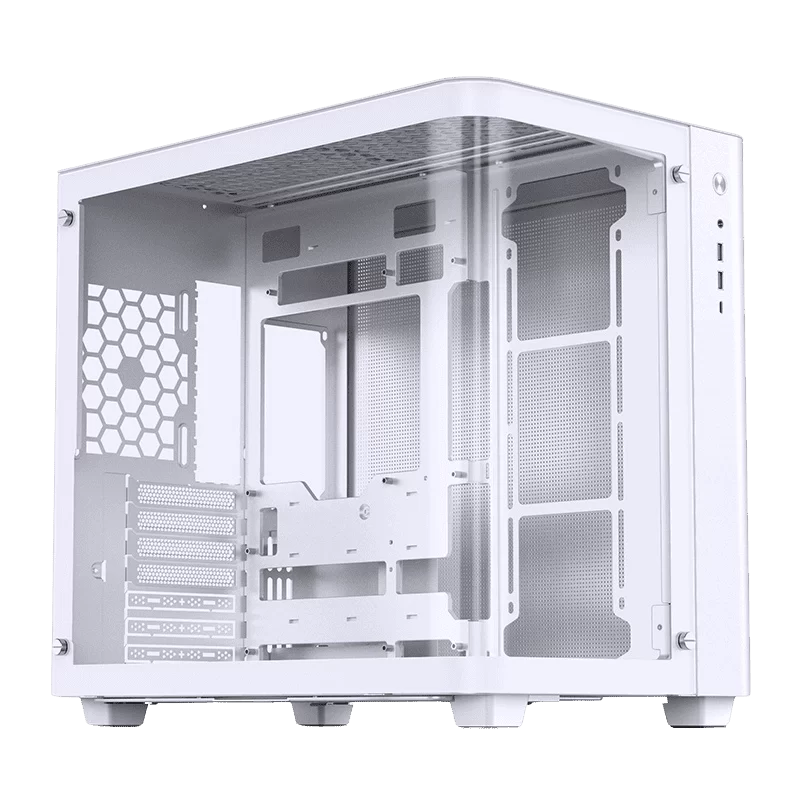 Jonsbo TK-3 White One-piece Curved Glass Mid-Tower Case - Support BTF MB, Dual 360 AIO 1 Jonsbo TK-3 White One-piece Curved Glass Mid-Tower Case - Support BTF MB, Dual 360 AIO