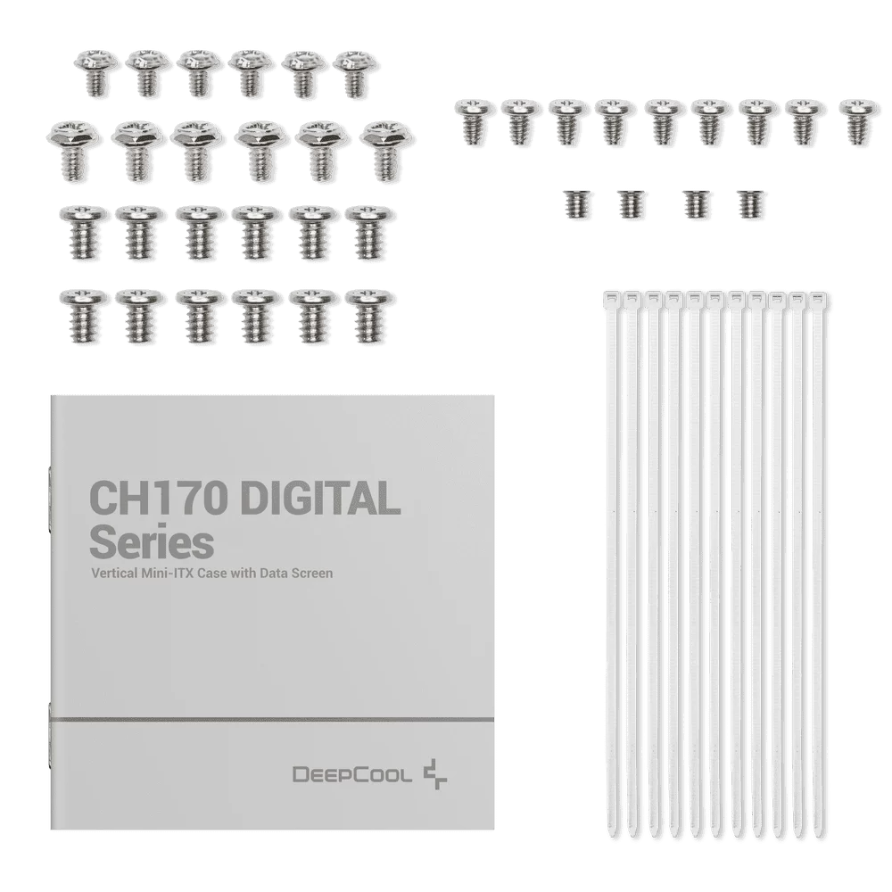DEEPCOOL CH170 Digital - White, vertical ITX Case 13 DEEPCOOL CH170 Digital - White, vertical ITX Case - Ảnh 13