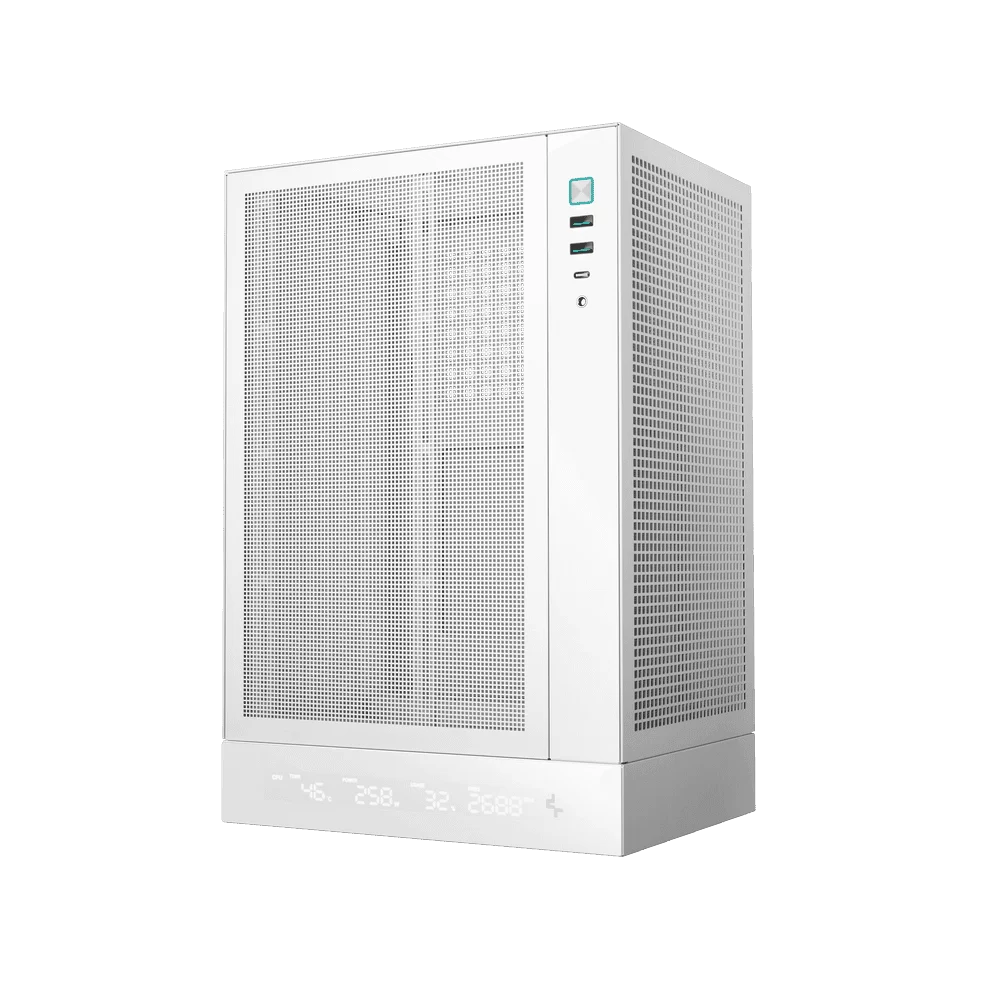 DEEPCOOL CH170 Digital - White, vertical ITX Case