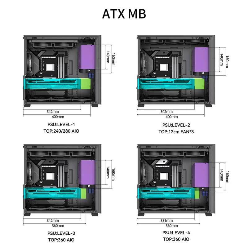 Jonsbo D41 MESH Black ATX Mid Tower Case - Support GPU RTX 4090 + 360 AIO + ATX Power 4 Jonsbo D41 MESH Black ATX Mid Tower Case - Support GPU RTX 4090 + 360 AIO + ATX Power - Ảnh 4