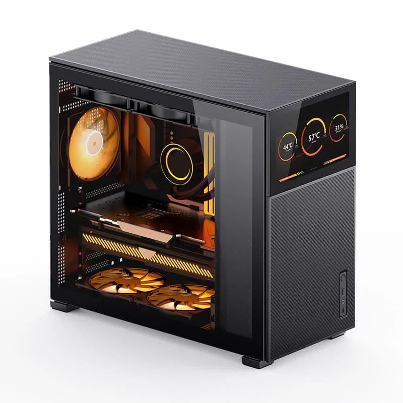 Jonsbo D41 MESH SCREEN Black ATX Mid Tower Case - Sub HD-LCD Display,Support GPU RTX 4090 + 360 AIO + ATX Power 2 Jonsbo D41 MESH SCREEN Black ATX Mid Tower Case - Sub HD-LCD Display,Support GPU RTX 4090 + 360 AIO + ATX Power - Ảnh 2