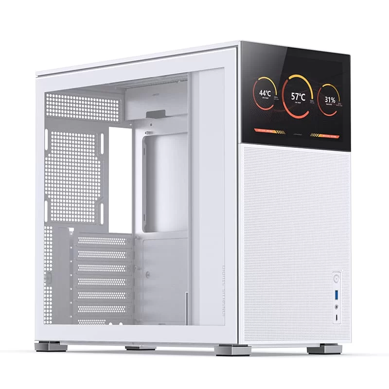 Jonsbo D41 MESH SCREEN White ATX Mid Tower Case - Sub HD-LCD Display,Support GPU RTX 4090 + 360 AIO + ATX Power 5 Jonsbo D41 MESH SCREEN White ATX Mid Tower Case - Sub HD-LCD Display,Support GPU RTX 4090 + 360 AIO + ATX Power - Ảnh 5