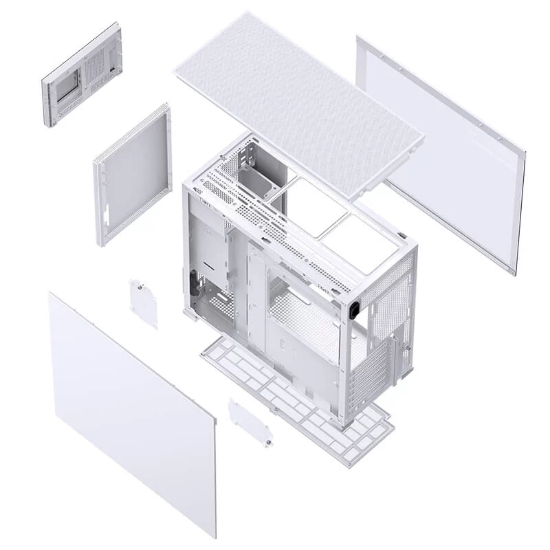 Jonsbo D41 STD SCREEN White ATX Mid Tower Case - Sub HD-LCD Display,Support GPU RTX 4090 + 360 AIO + ATX Power 9 Jonsbo D41 STD SCREEN White ATX Mid Tower Case - Sub HD-LCD Display,Support GPU RTX 4090 + 360 AIO + ATX Power - Ảnh 9