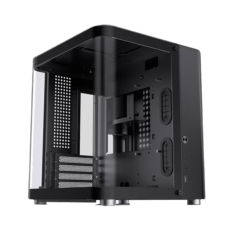 Jonsbo TK-1 Black Micro ATX Mini Tower Case - Hyperboloid Glass Design, Support ATX power + 240 AIO 1 Jonsbo TK-1 Black Micro ATX Mini Tower Case - Hyperboloid Glass Design, Support ATX power + 240 AIO