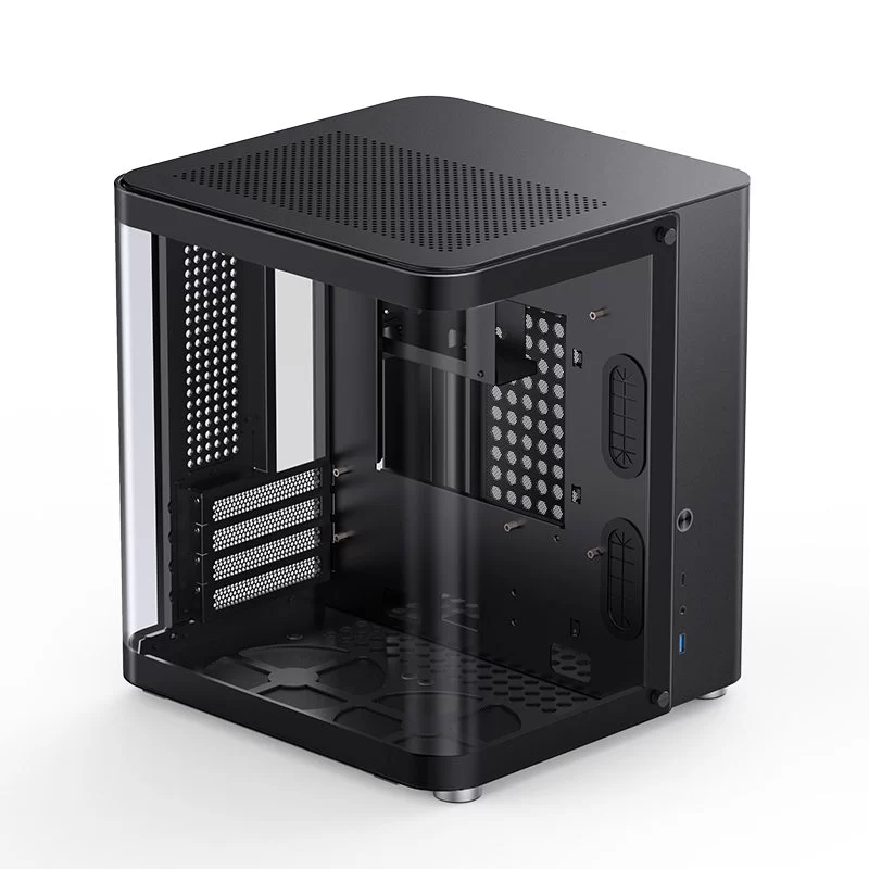 Jonsbo TK-1 Black Micro ATX Mini Tower Case - Hyperboloid Glass Design, Support ATX power + 240 AIO 2 Jonsbo TK-1 Black Micro ATX Mini Tower Case - Hyperboloid Glass Design, Support ATX power + 240 AIO - Ảnh 2
