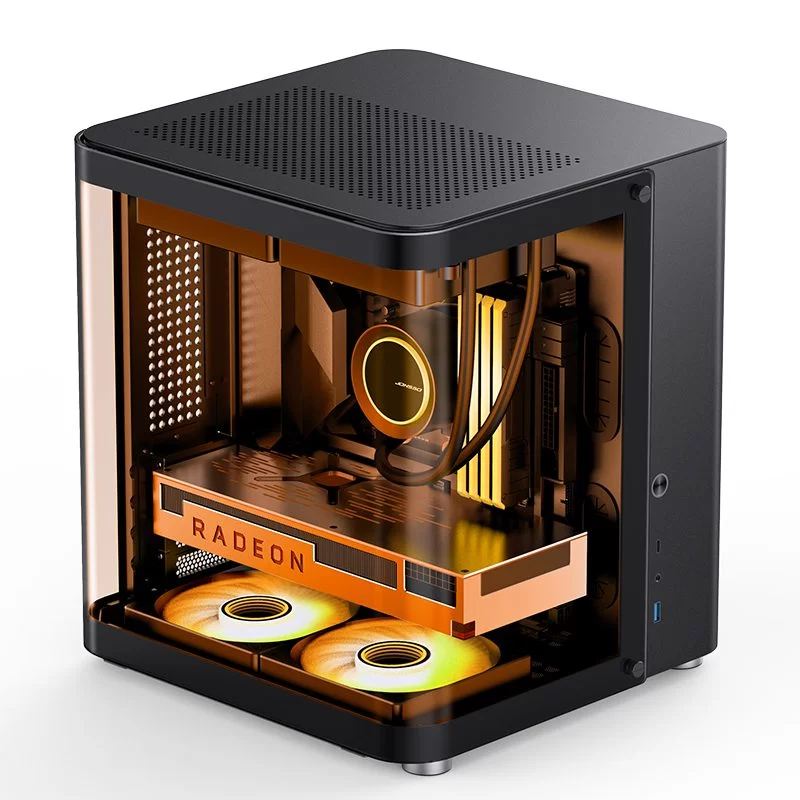 Jonsbo TK-1 Black Micro ATX Mini Tower Case - Hyperboloid Glass Design, Support ATX power + 240 AIO 17 Jonsbo TK-1 Black Micro ATX Mini Tower Case - Hyperboloid Glass Design, Support ATX power + 240 AIO - Ảnh 17
