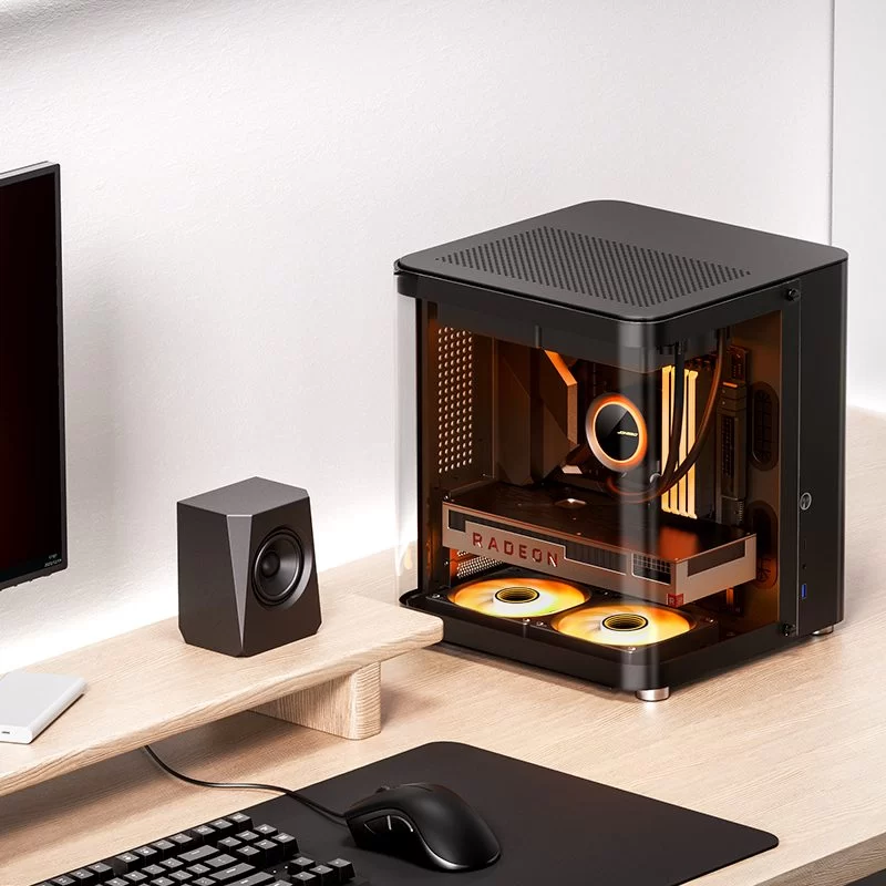 Jonsbo TK-1 Black Micro ATX Mini Tower Case - Hyperboloid Glass Design, Support ATX power + 240 AIO 16 Jonsbo TK-1 Black Micro ATX Mini Tower Case - Hyperboloid Glass Design, Support ATX power + 240 AIO - Ảnh 16