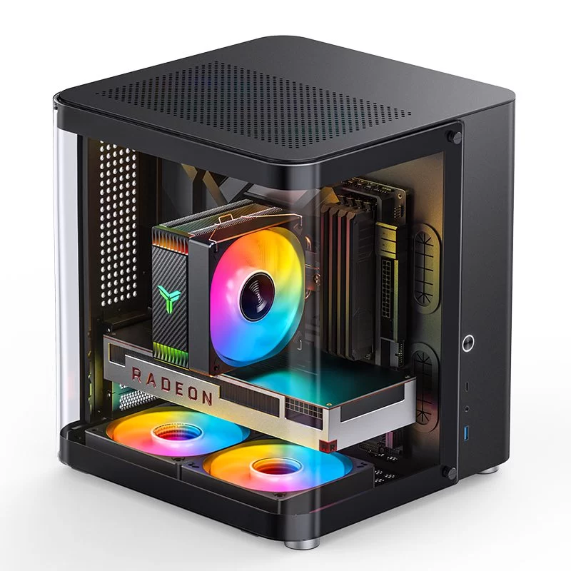 Jonsbo TK-1 Black Micro ATX Mini Tower Case - Hyperboloid Glass Design, Support ATX power + 240 AIO 15 Jonsbo TK-1 Black Micro ATX Mini Tower Case - Hyperboloid Glass Design, Support ATX power + 240 AIO - Ảnh 15