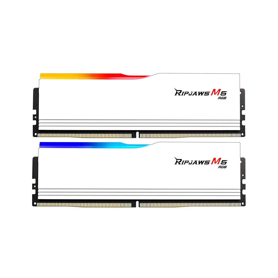 G.Skill Ripjaws M5 RGB White 64GB (2x32GB) DDR5 Memory Kit - Intel XMP, 6400MHz CL32 (F5-6400J3239G32GX2-RM5RW)