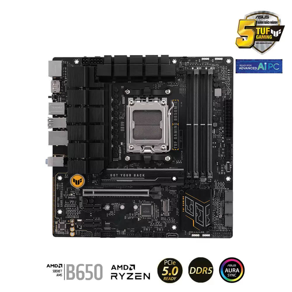 ASUS TUF GAMING B650M-E Mainboard 4 ASUS TUF GAMING B650M-E Mainboard - Ảnh 4