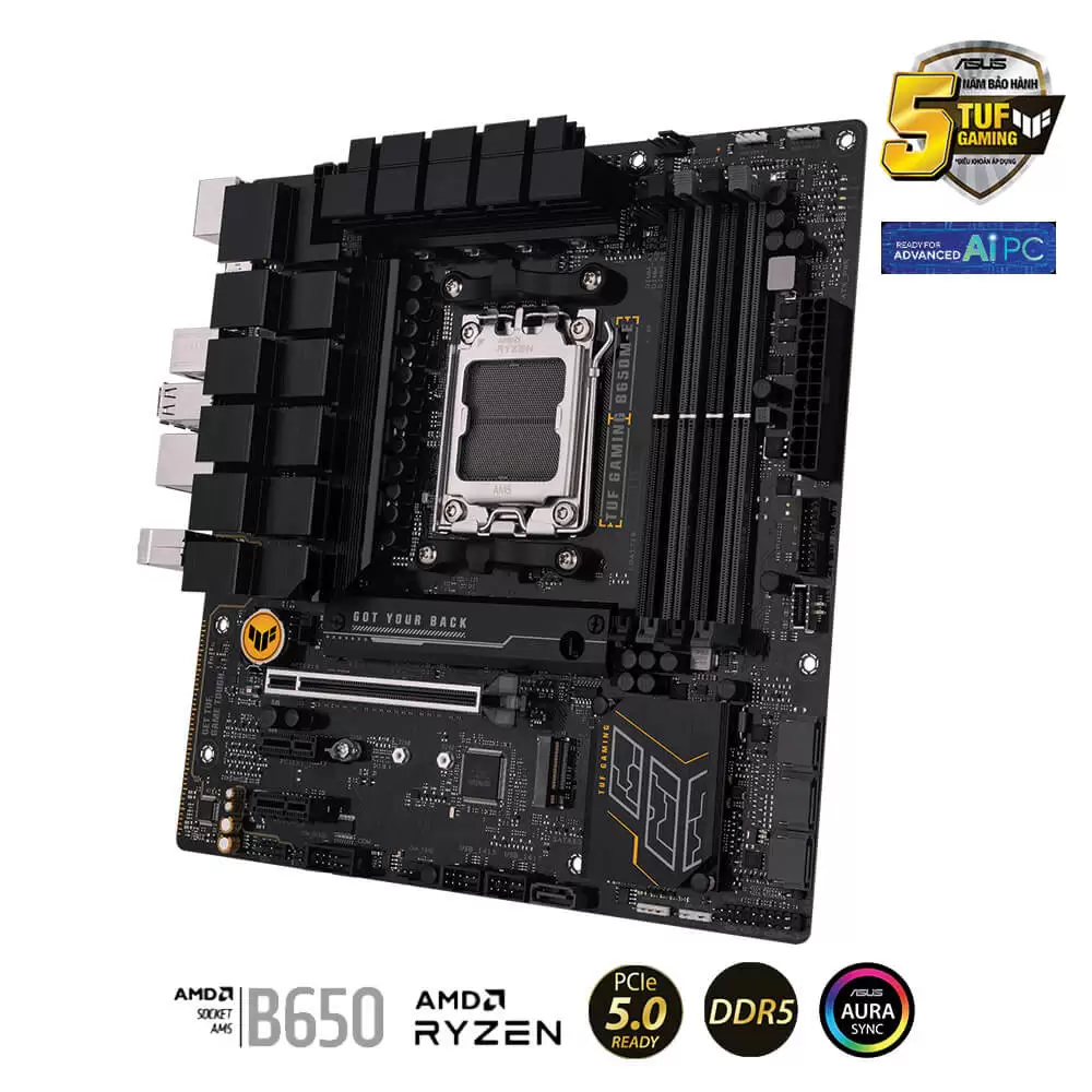 ASUS TUF GAMING B650M-E Mainboard 3 ASUS TUF GAMING B650M-E Mainboard - Ảnh 3