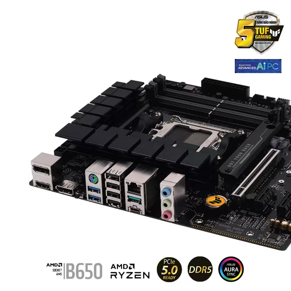 ASUS TUF GAMING B650M-E Mainboard 5 ASUS TUF GAMING B650M-E Mainboard - Ảnh 5